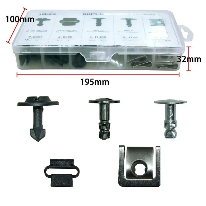 60pcs Mixed Size Car Body Speed Nut Trim Clips Door Panel Fender Splash Shield Engine Cover Dowel Pins | Автомобили и мотоциклы
