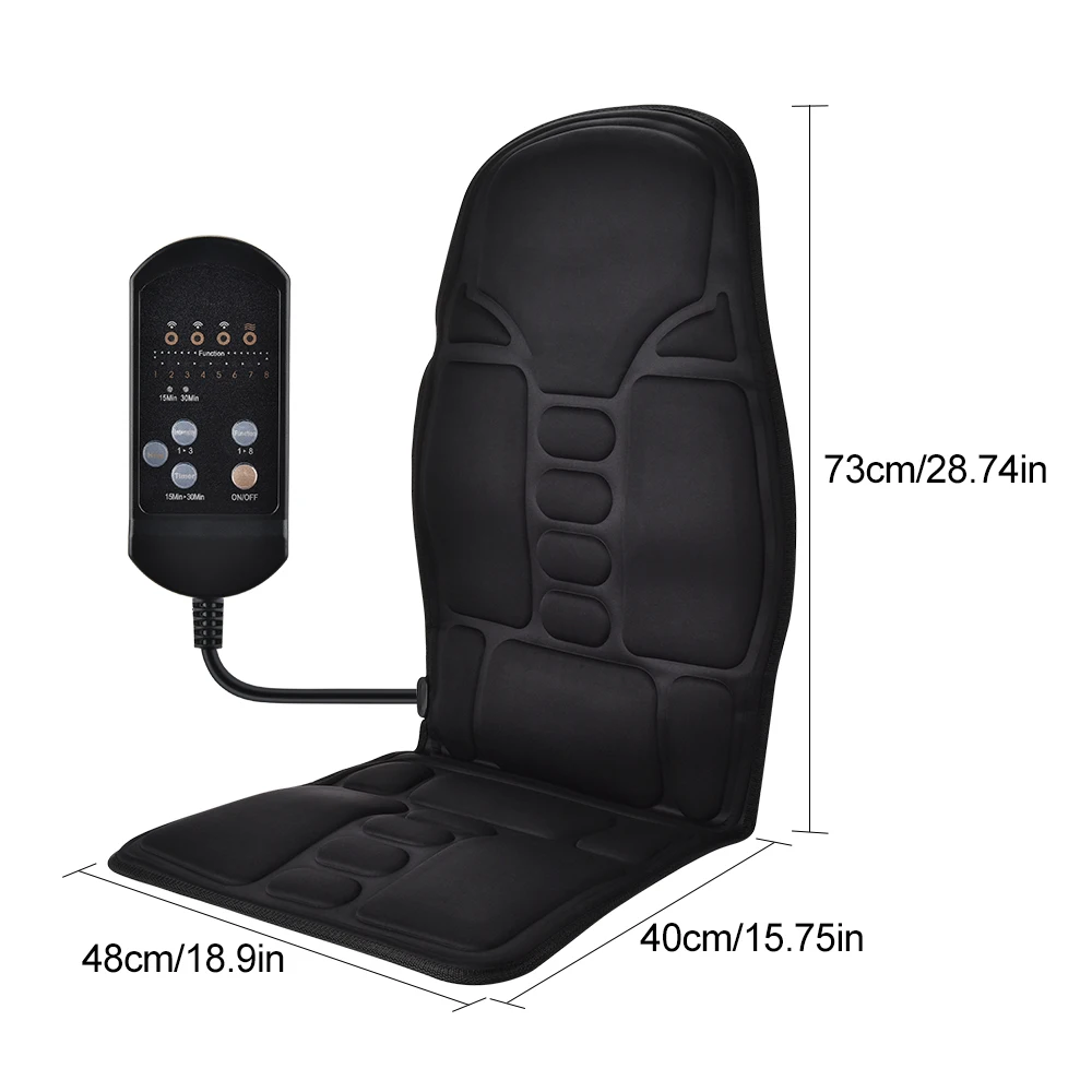 

Massaging Chair Cussion Seat Pad Back Massager Electric Heating Vibrating For Car Home Office Lumbar Neck Pain Relief Massage