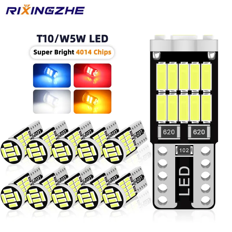 10 шт. автомобисветодиодный светодиодные лампы T10 LED W5W Canbus 4014 26 SMD | Автомобили и