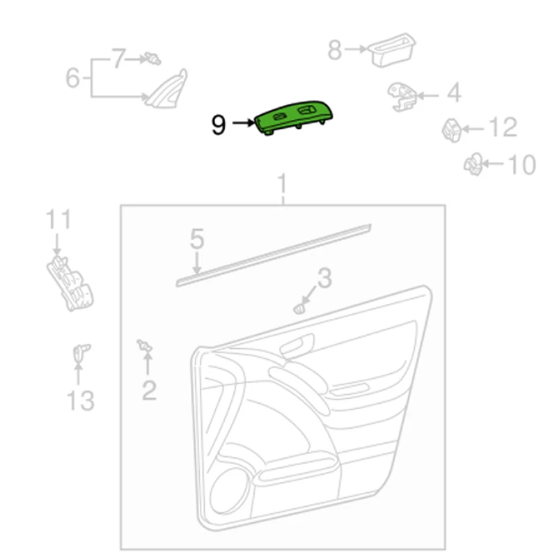 POSSBAY автомобиля Мощность переключатель окна ободок левой стороны водителя