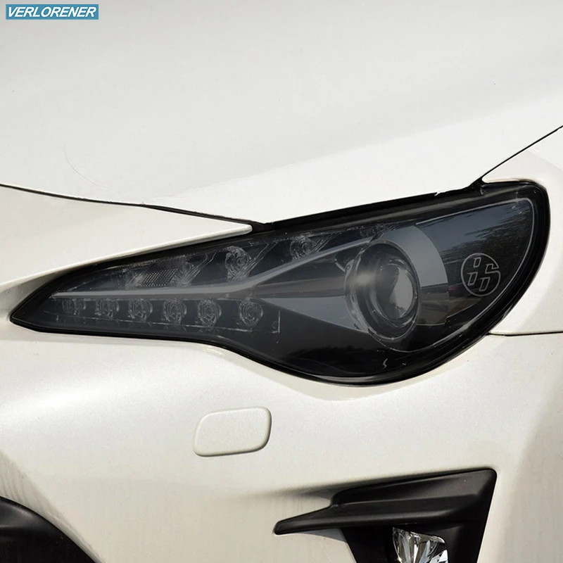 2 Pcs Car Headlight Protective Film Smoked Black Tint Wrap Vinyl Transparent TPU Sticker For Toyota 86 GT86 2012-2021 2 Pcs Car Headlight Protective Film Smoked Black Tint Wrap Vinyl Transparent TPU Sticker For Toyota 86 GT86 2012-2021