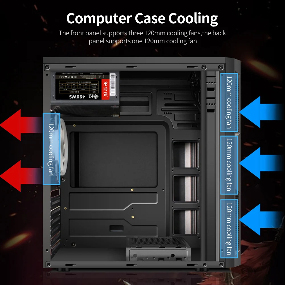 Чехол для настольного компьютера с поддержкой ATX/Micro ATX/Mini ITX прозрачный RGB чехол ПК