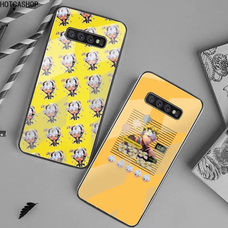 

mammon obey me fanart Phone Case Tempered Glass For Samsung S20 Plus S7 S8 S9 S10 Plus Note 8 9 10 Plus