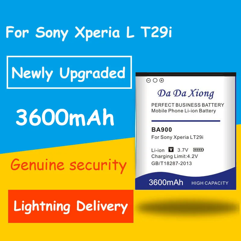 Бесплатная доставка аккумулятор 3600 мАч BA900 для Sony Ericsson TX LT29i / J ST26i L S36h C2104 C2105 C1904