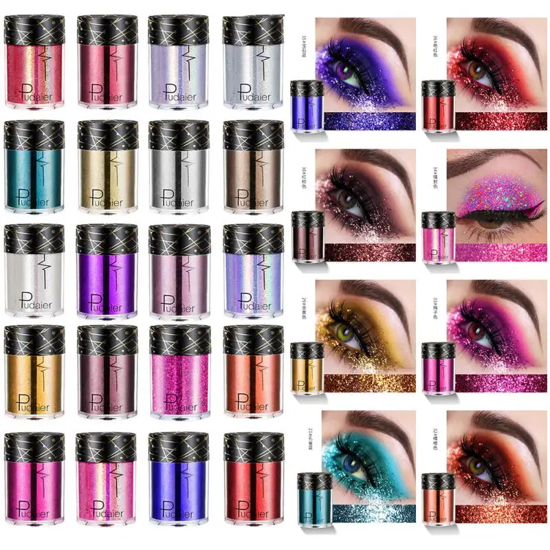 

1 Pc Shimmering Glitter Eyeshadow Powder Universal Party Eye Shadow Makeup Matte Silky Muti-purpose Maquillaje Cosmetics TSLM1