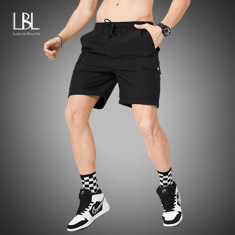 

LBL Summer Men Shorts 2021 Men's Casual Shorts Fitness Streetwear Shorts Breathable Cargo Shorts Jogger Mens Brand Pocket Shorts
