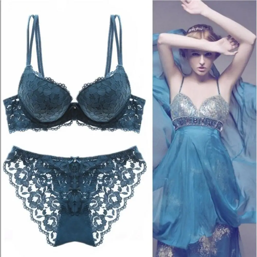 Irene Tinnie Bra Set Sexy Secret Lace Lingerie Underwire Gather Deep V Beauty Back | Женская одежда