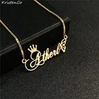 Ожерелье с именем на заказ, из нержавеющей стали