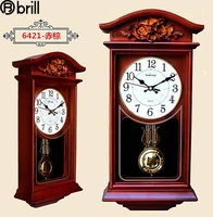chinese creative large wall clock retro shabby chic vintage style european solid wood clocks wall home decor living room gift 50