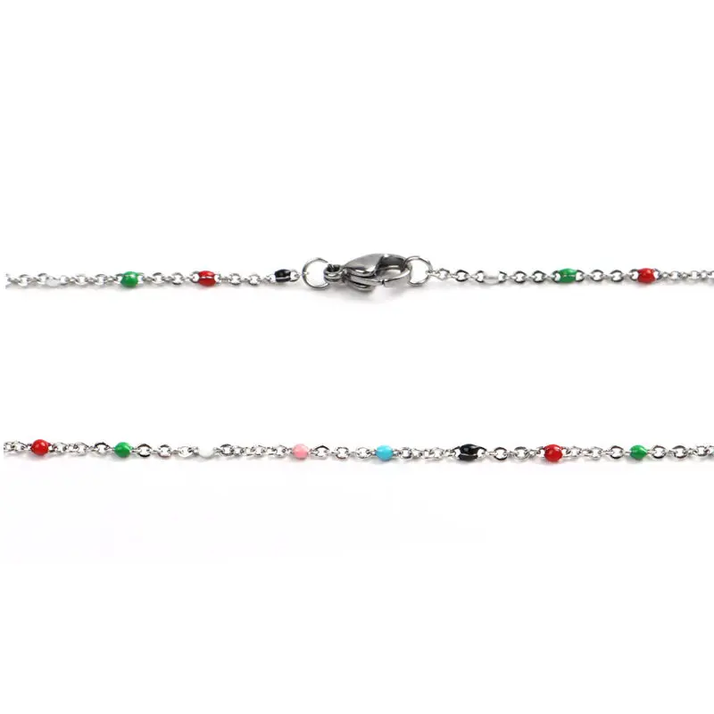 DoreenBeads цепочка из нержавеющей стали серебряное ожерелье ожерелья покрытые