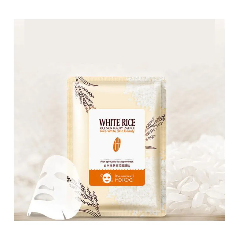 ROREC Rice Skin Beauty Essence маска для лица отбеливающая питательная увлажняющая нежная