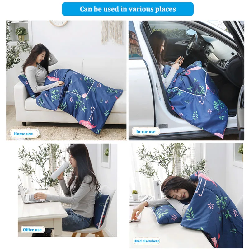 2 в 1 Клетчатое одеяло многофункциональная автомобильная подушка домашние