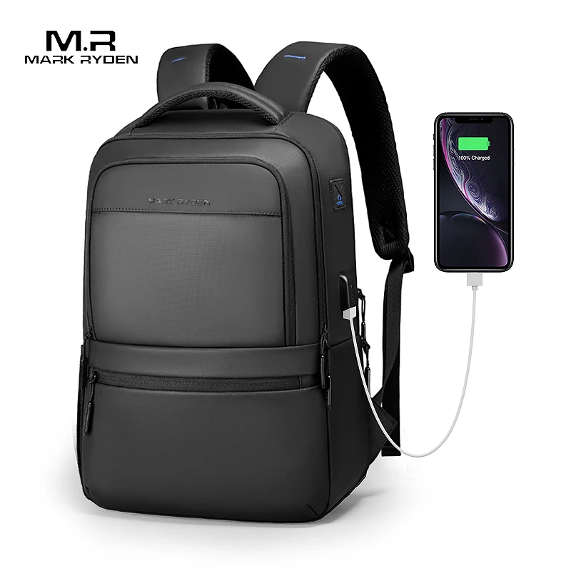 Mark Ryden Travel Backpack Men USB Charging Bag Multifunctional Water Repellent Laptop Backpack Big Capacity Male Bag
