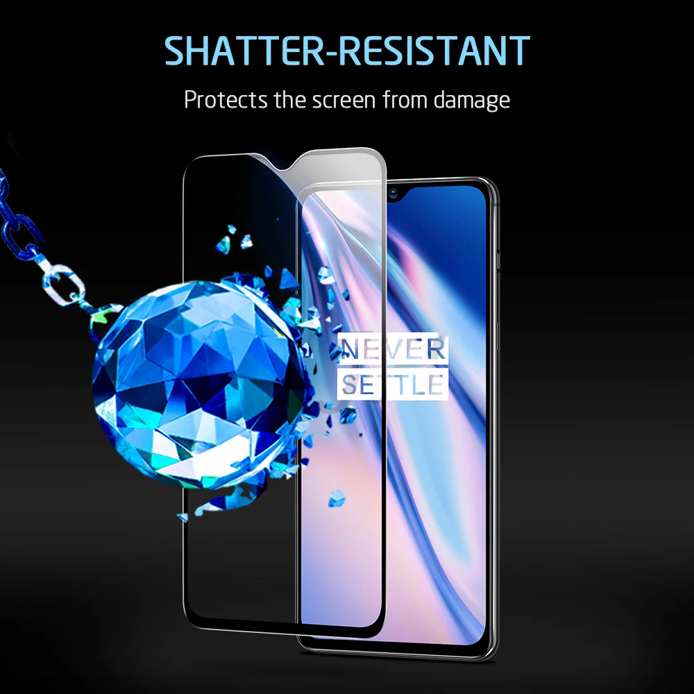 Закаленное стекло 9H для Oneplus 7T чехол с полным покрытием зеркальная пленка Oneplus7T 2