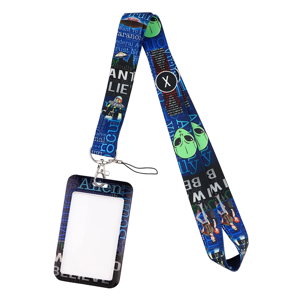 

JF1070 WANT TO BELIEVE Alien Movie Lanyard Neck Strap for Key ID Card Cell Phone Straps Badge Holder DIY Hanging Rope Gifts