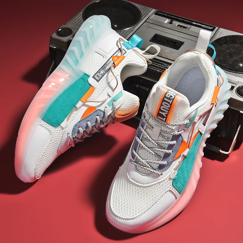 

Кроссовки мужские для бега, Повседневная Уличная Нескользящая сетчатая дышащая спортивная обувь, Корейская версия