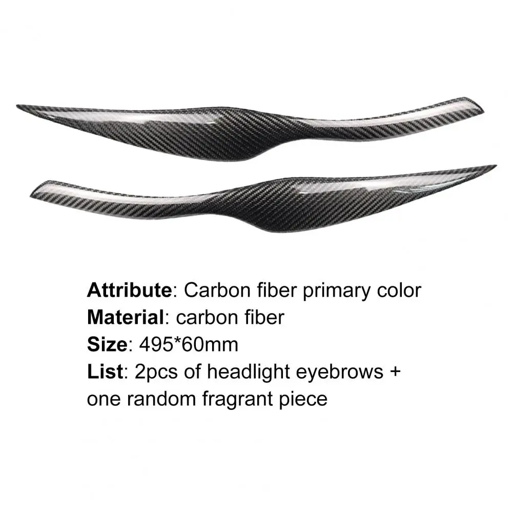 

2Pcs Carbon Fiber Headlight Eyelid Eyebrow Cover Trim for BMW 3 Series E90 E91 4DR 05-18