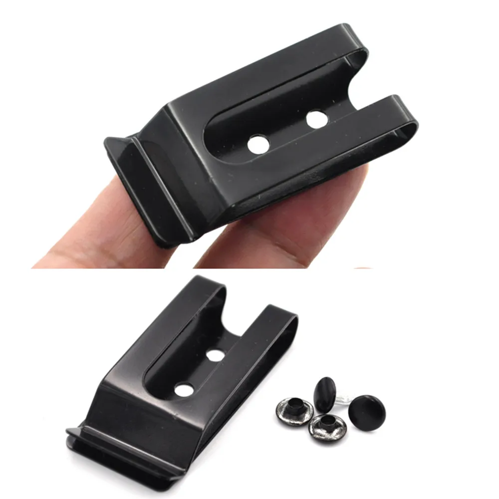 Черные металлические Пружинные пряжки кобура для ремня зажим-оболочка застежка