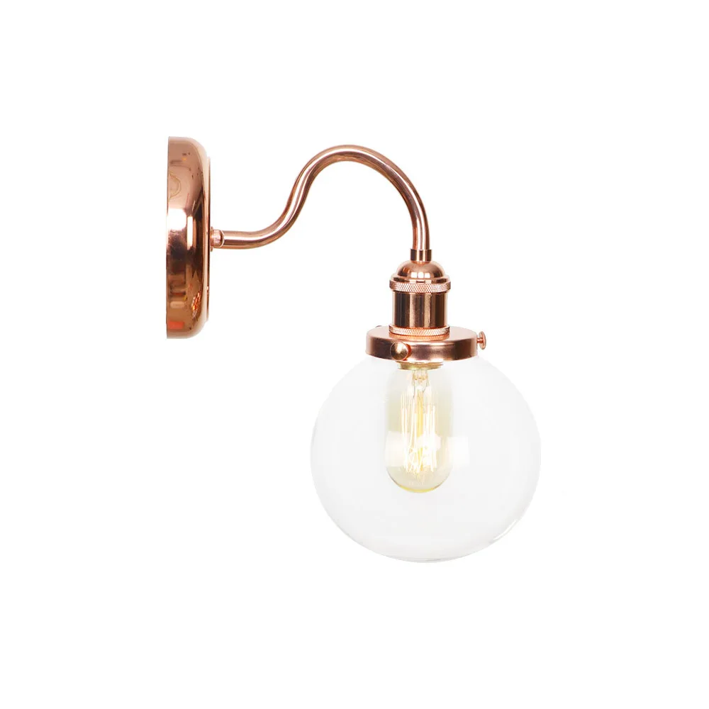 Современный настенный светильник светодиодный из розового золота с железом