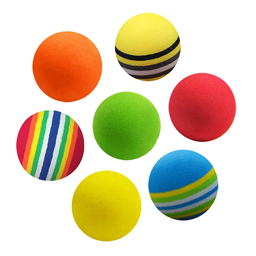 

10PCS Practice Balls EVA Elastic Kids Balls for Indoor Outdoor Training (Random Color)