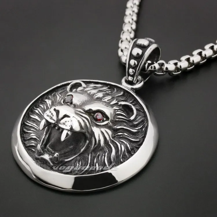 Кулон в виде большого рыцаря короля льва из нержавеющей стали 316L мужской