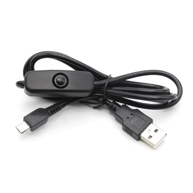 Для Raspberry Pi 1 м кабель питания с кнопкой включения/выключения Micro USB зарядный для Zero