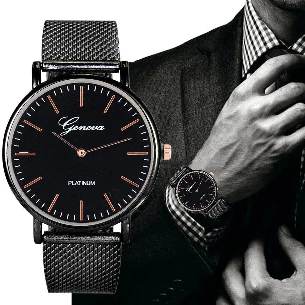 

Men Luxury Stainless Steel Quartz Military Sport Plastic Band Dial Wrist Watch Business Watch Men Reloj Hombre Relogio Masculino