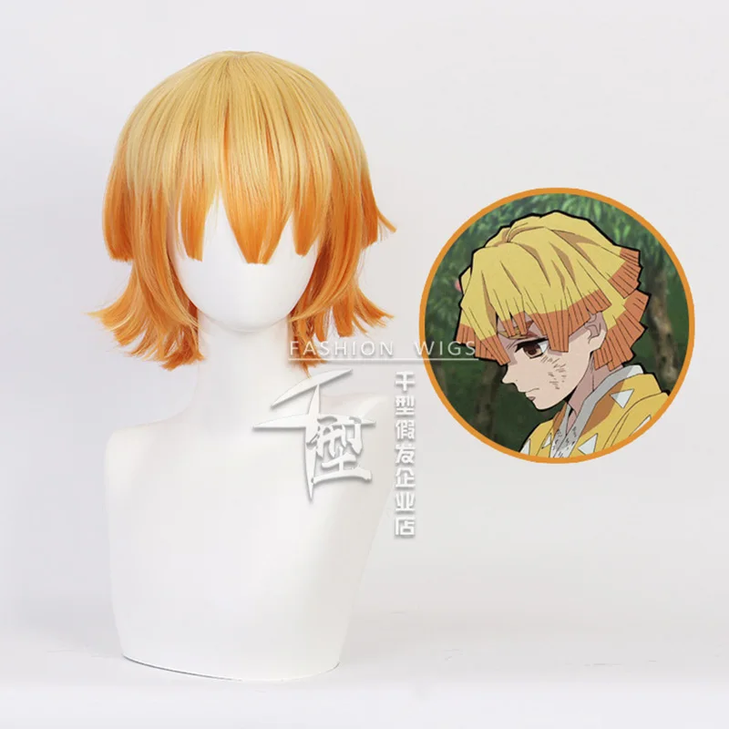 Парик для косплея Kamado Tanjirou Agatsuma Zenitsu Hashibira Inosuke парик костюм вечерние из волос no Yaiba