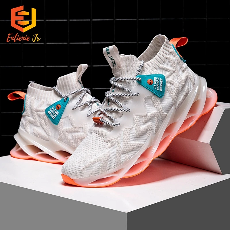 

Etienne Jr Men Spring Blade Sneakers Breathable Leisure Sports Running Shoes All-Match Height Increasing Gym Shoes