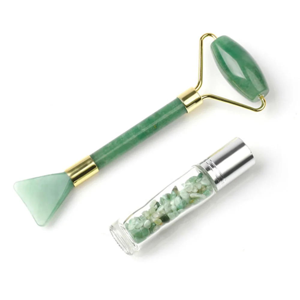 

1 Set Crystal Face Massage Roller Set Handy Face Beauty Roller Set Compact Rolling Massager Set Exquisite Face Massaging Tool Se