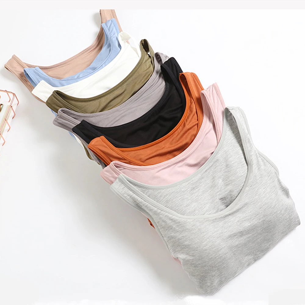 

Seamless Lingerie Women vest Solid Crop Top Push Up Padded Bralette Woman Vest Basic Comfortable Soft Underwear