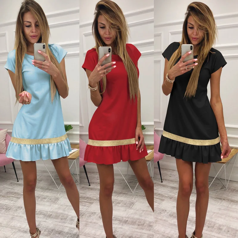 Женское вечернее платье с коротким рукавом короткое Плиссированное Платье