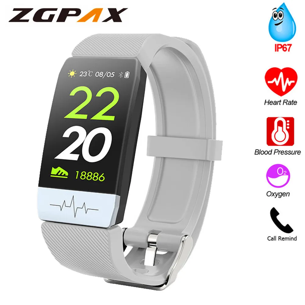 Смарт часы Ip67 водонепроницаемые с пульсометром ЭКГ + ФПГ фитнес трекер для мужчин