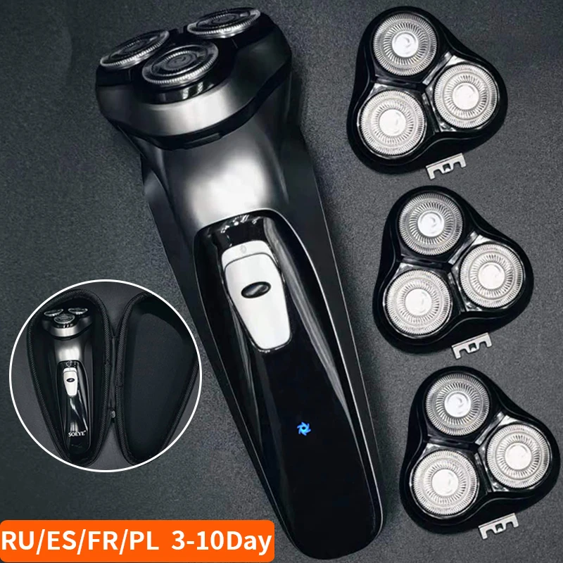 

Men's Electric Shaver Smart Beard Trimmer Clipper Cordless Rechargeable LCD Display Hair cutting machine mower Electric Razor 4