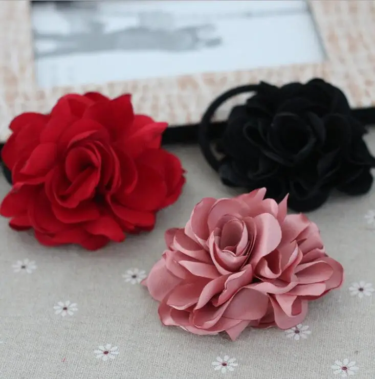 

New arrival Women's flower hair tie girl's rose hair bands fashion hair accessories