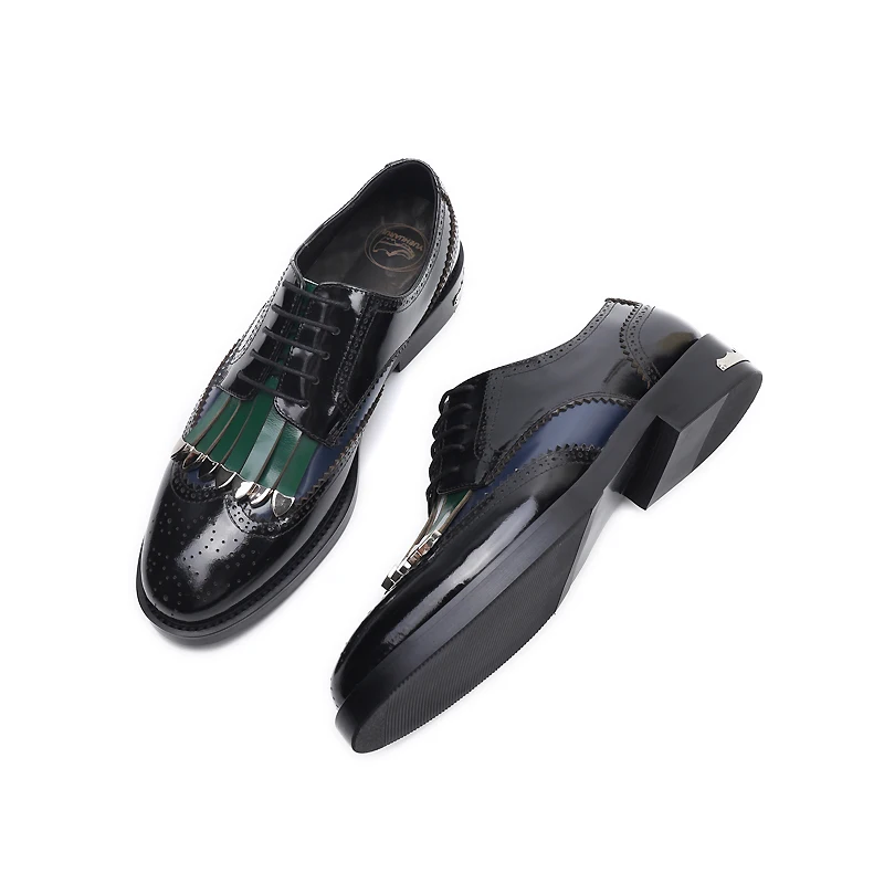 Броги мужские из коровьей кожи перфорированная кожа повседневные деловые