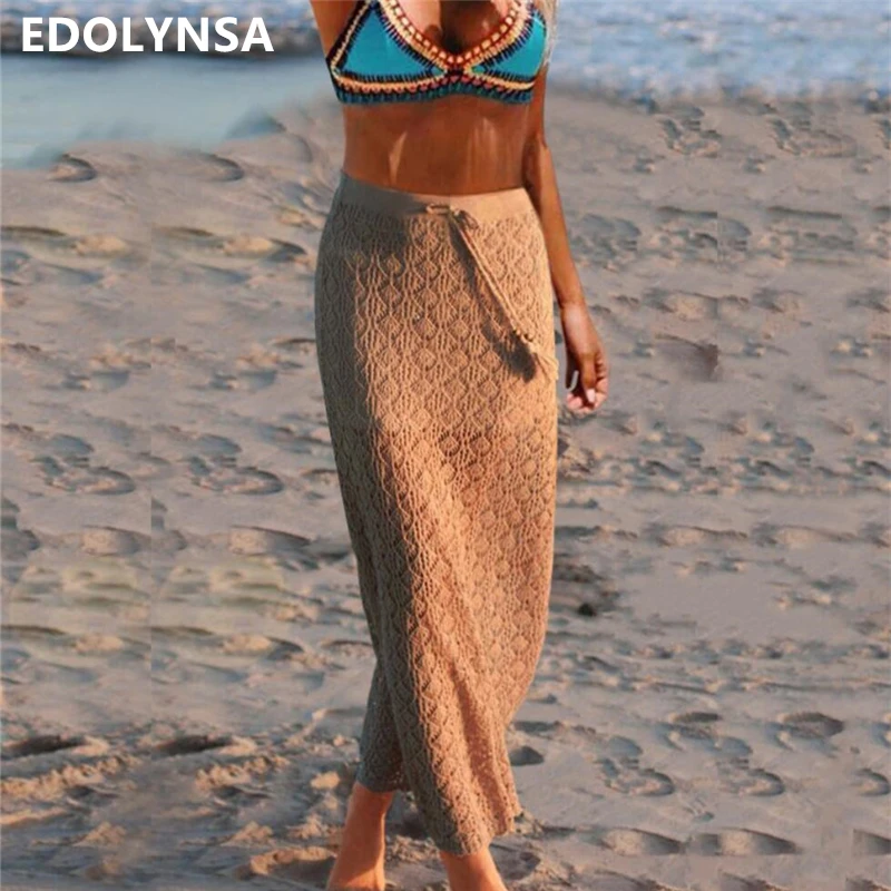 2020 летняя хлопковая пляжная юбка крючком купальник парео женская сексуальная