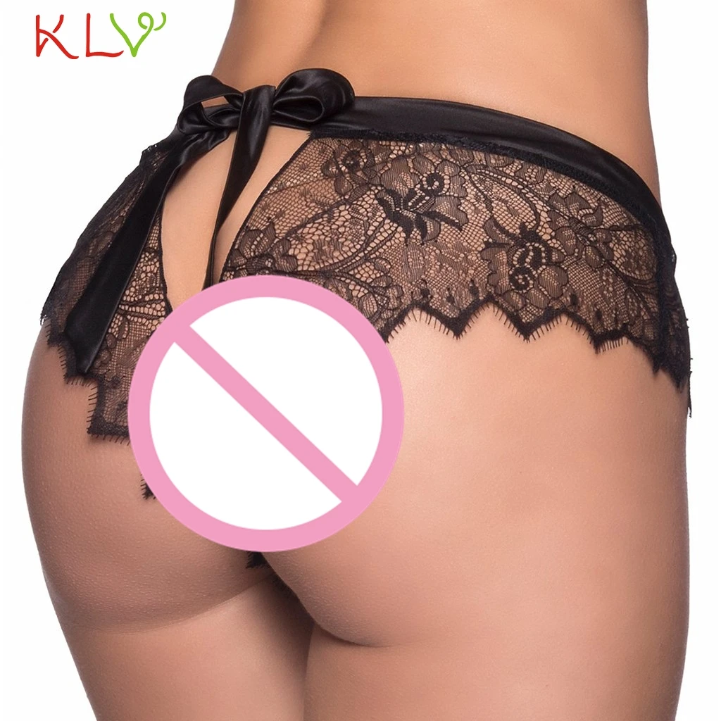 Сексуальные кружевные трусики для женщин с открытой промежностью эротические