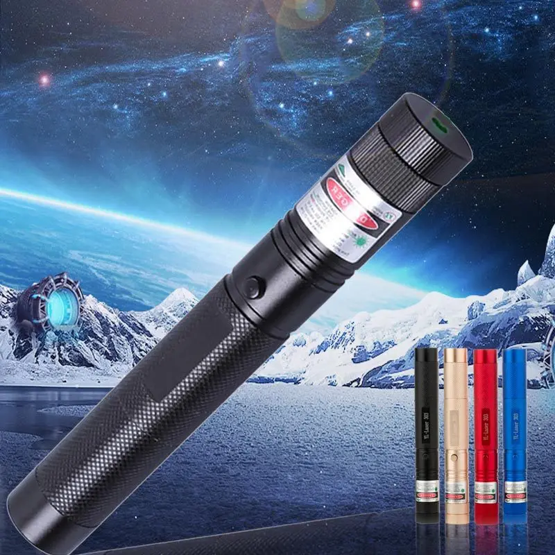 Зеленый лазер 303 Высокая мощность лазерная указка 532nm указка ручка Регулируемая сжигание зеленый лазер матч с аккумуляторной батареей коробка