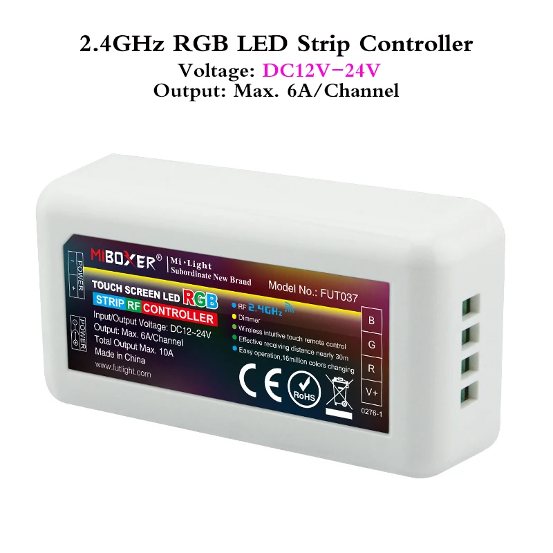 DC12V 24V RGB Smart LED Controller 4-Zone For Flexible 5050 3528 2835 RGB Led Strip Light Can 2.4GHz RF Remote/Wifi/APP Control