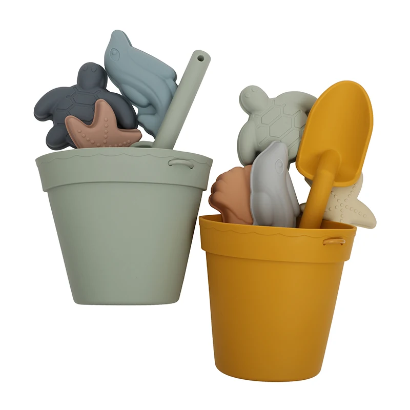 Летние пляжные игрушки для детей набор мягких силиконовых песочников Пляжная