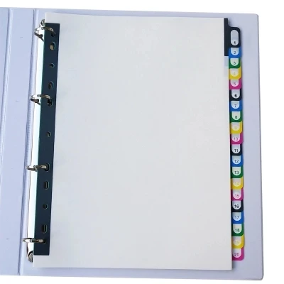 

A4 label separator index paper 11 holes plastic loose-leaf sorting paper file marking sorting paper 20pieces