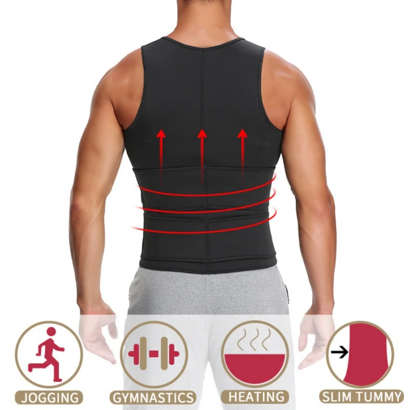 

Men's Shapewear Neoprene Waist Corset Vest Sweaty Fitness Corset Sports Vests Corsets Weight Loss Body Shaper Workout Shirt Gym