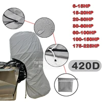 420d 6 225hp boat full outboard engine cover protection waterproof sunshade dust proof for 6 225hp motor grey