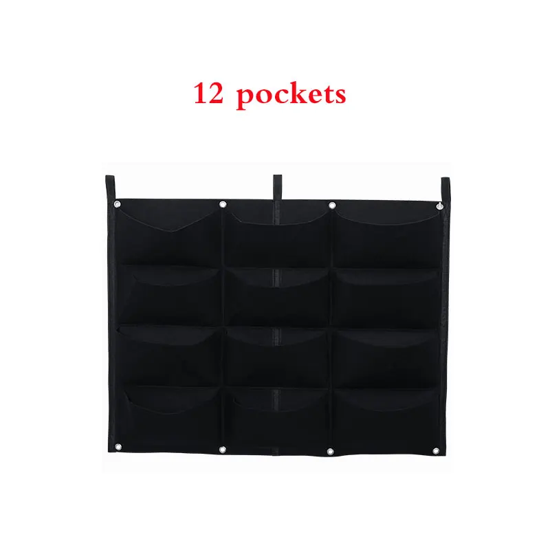 12 pockets 4/7/12 кармашков для садоводства расти карман для дома и улицы настенный вертикальный Посадка сумка для хранения Контейнер для саженцев выращивание сумки - Цвет: 12 pockets