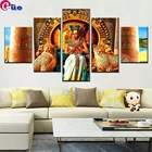 Алмазная вышивка, 5 панелей, египетская королева Клеопатра, алмазная живопись, мозаика, полный квадрат, несколько картин, 5 шт.компл., украшение для дома