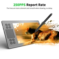 veikk a50 graphics drawing tablet 10 x 6 inch 8 express keys gesture touch pad 8192 levels pressure battery free stylus 8 nibs