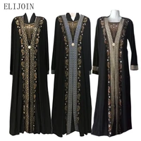elijoin african womens super long dress in 2021 striped gold dubai middle east islamic ladies robes african womens dress