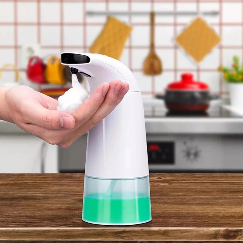 

Kitchen Soap Dispensers 250ml Infrared Sensing Hand Soap Dispenser Automatic Foam Liquid Soap Dispenser for Bathroom Accessories