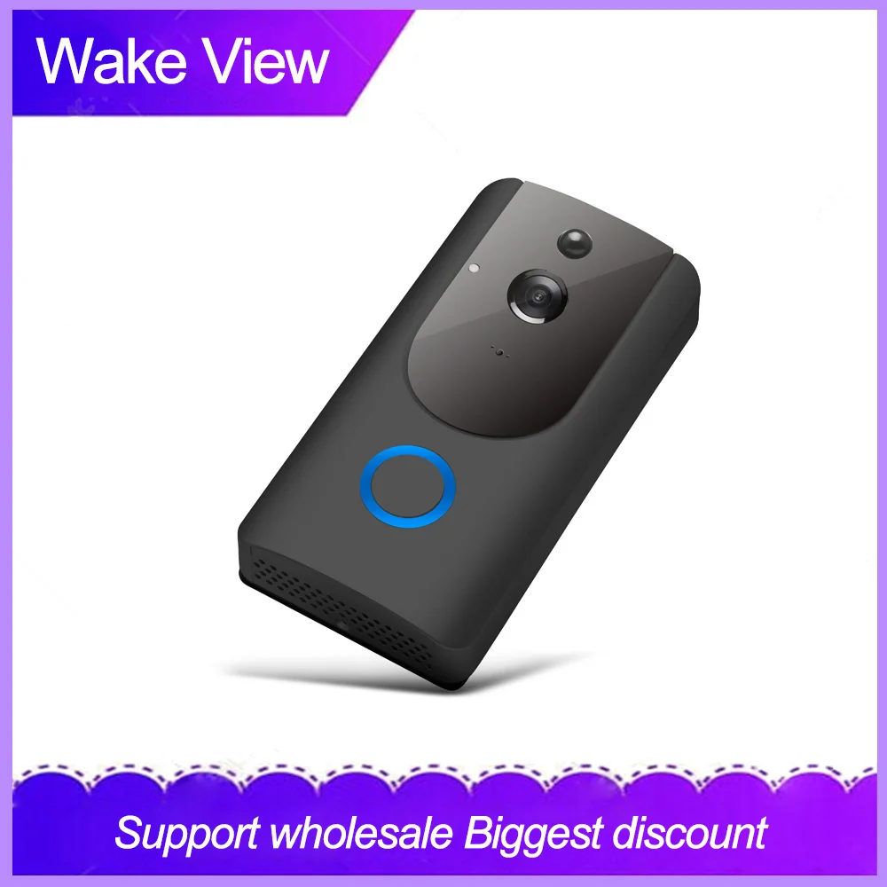 

WakeView HD видео дверной звонок умный беспроводной WiFi дверной звонок для безопасности визуальная запись домашний монитор ночное видение домоф...